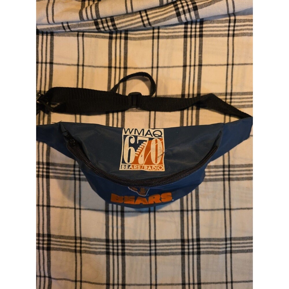 Vintage Chicago Bears NFL Football WMAQ 670 Radio Logo Fanny Pack Waist Bag - Picture 2 of 11